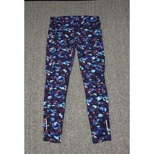 Athleta Be Free Mesh Geometric Triangle Print Full Length Leggings Active (Sz M)